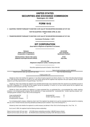 Thumbnail IDT Corporation
 10-Q Quarterly Report FY2024 