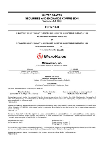 Thumbnail MicroVision 10-Q Quarterly Report FY2024 