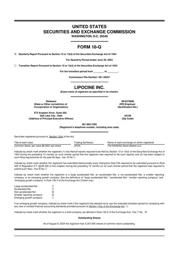 Thumbnail Lipocine 10-Q Quarterly Report FY2024 