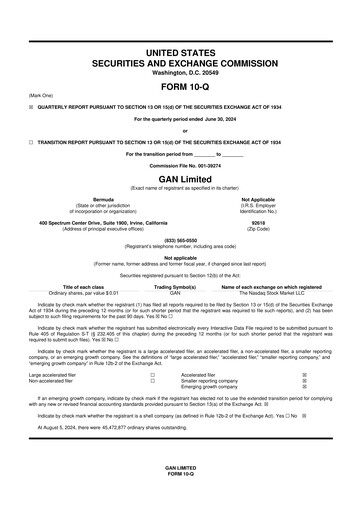 Thumbnail GAN 10-Q Quarterly Report FY2024 