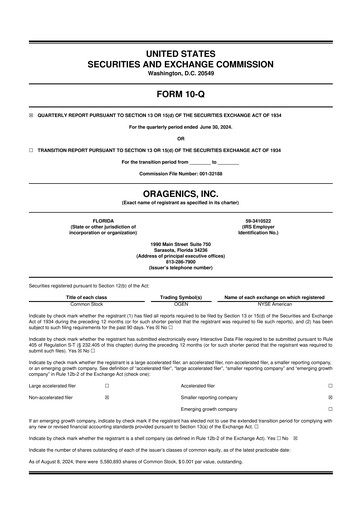 Thumbnail Oragenics 10-Q Quarterly Report FY2024 