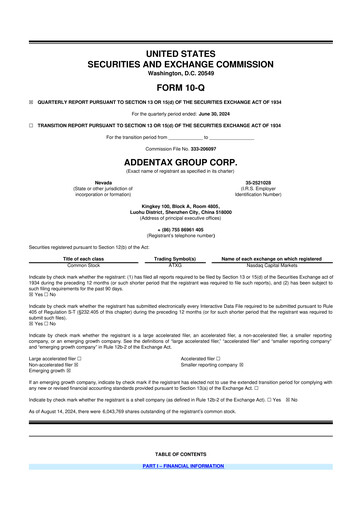 Vorschaubild Addentax Group 10-Q Quartalsbericht 2025 