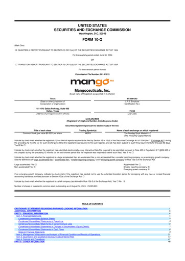 Miniature Mangoceuticals 10-Q Rapport trimestriel 2024 