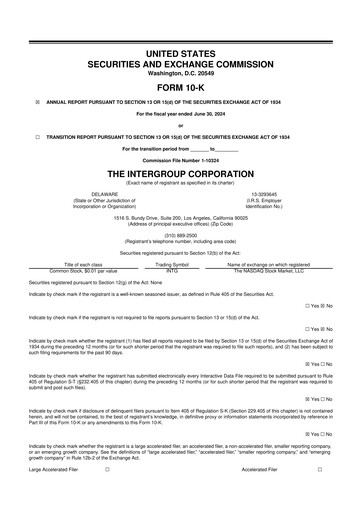 Thumbnail The InterGroup Corporation 10-K Annual Report 2024