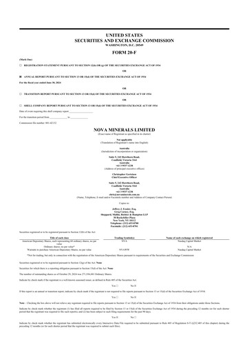 Miniature Nova Minerals 20-F Rapport annuel 2024