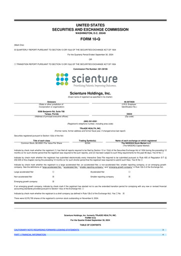 Miniature Scienture Holdings 10-Q Rapport trimestriel 2024 