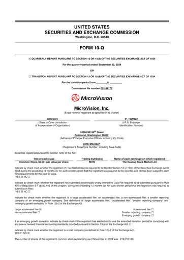 Thumbnail MicroVision 10-Q Quarterly Report FY2024 