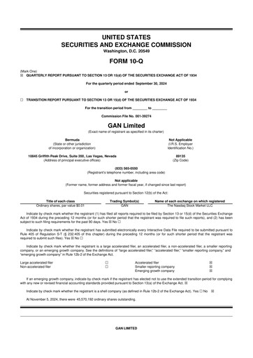 Thumbnail GAN 10-Q Quarterly Report FY2024 