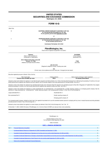 Vorschaubild FibroBiologics 10-Q Quartalsbericht 2024 