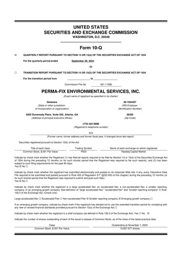 Miniature Perma-Fix Environmental Services 10-Q Rapport trimestriel 2024 