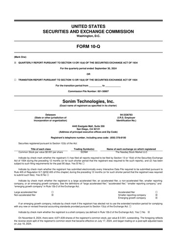 Thumbnail Sonim Technologies
 10-Q Quarterly Report FY2024 