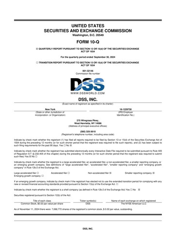 Thumbnail DSS, Inc. (Document Security Systems) 10-Q Quarterly Report FY2024 