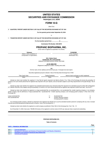 Thumbnail Propanc Biopharma 10-Q Quarterly Report FY2025 