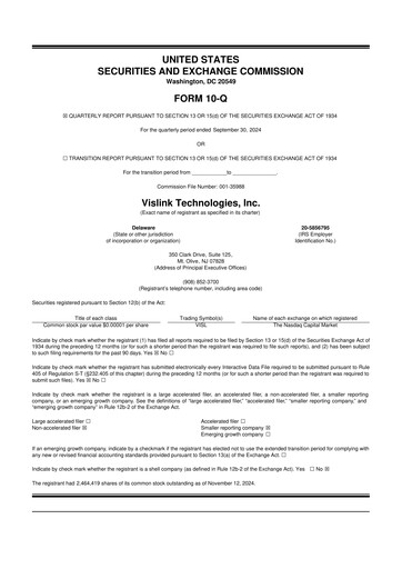 Thumbnail Vislink Technologies
 10-Q Quarterly Report FY2024 