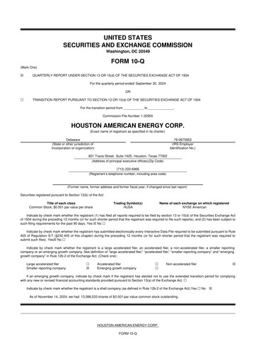 Thumbnail Houston American Energy 10-Q Quarterly Report FY2024 