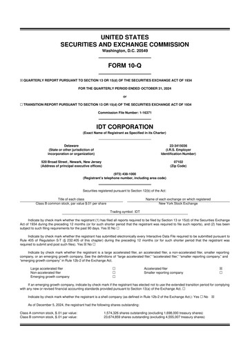 Thumbnail IDT Corporation
 10-Q Quarterly Report FY2025 