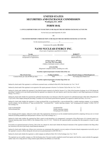 Thumbnail NANO Nuclear Energy 10-K Annual Report 2024