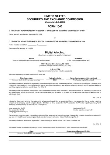 Thumbnail Digital Ally 10-Q Quarterly Report FY2024 