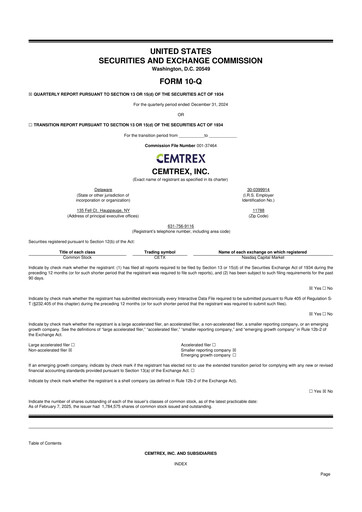 Thumbnail Cemtrex 10-Q Quarterly Report FY2025 