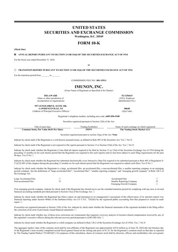 Thumbnail Imunon 10-K Annual Report 2024