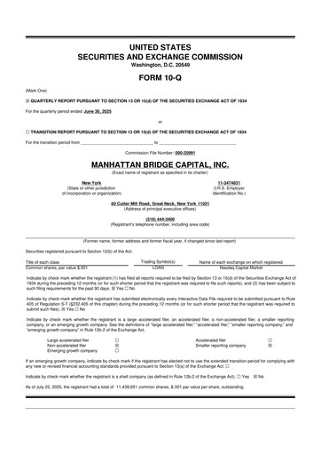 Vorschaubild Manhattan Bridge Capital
 10-Q Quartalsbericht 2025 