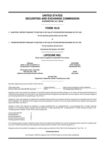 Thumbnail Lipocine 10-Q Quarterly Report FY2025 