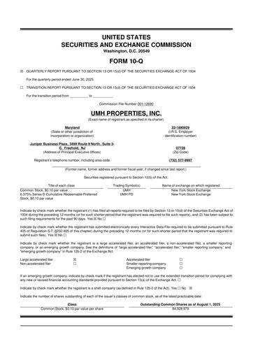 Thumbnail UMH Properties 10-Q Quarterly Report FY2025 