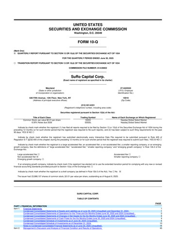 Thumbnail SuRo Capital 10-Q Quarterly Report FY2025 