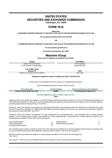 Thumbnail Massimo Motor 10-Q Quarterly Report FY 
