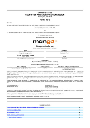 Miniature Mangoceuticals 10-Q Rapport trimestriel 2025 