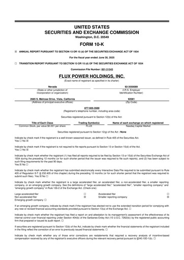 Thumbnail Flux Power 10-K Annual Report 2025