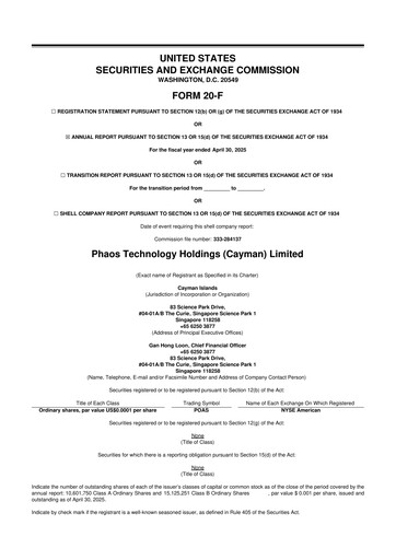 Thumbnail Phaos Technology Holdings 20-F Annual Report 2025