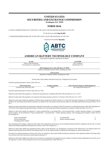 Vorschaubild American Battery Technology Company 10-K Jahresbericht 2025