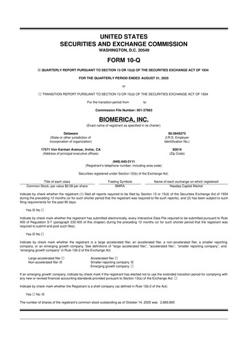 Vorschaubild Biomerica 10-Q Quartalsbericht 2026 