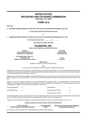 Thumbnail Pulmatrix 10-Q Quarterly Report FY2025 
