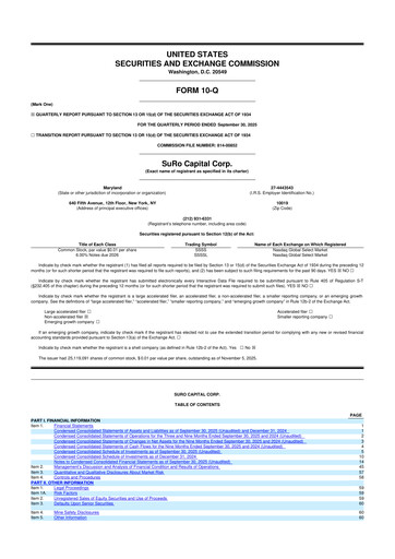 Thumbnail SuRo Capital 10-Q Quarterly Report FY2025 