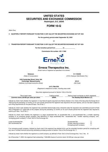 Thumbnail Eterna Therapeutics 10-Q Quarterly Report FY2025 