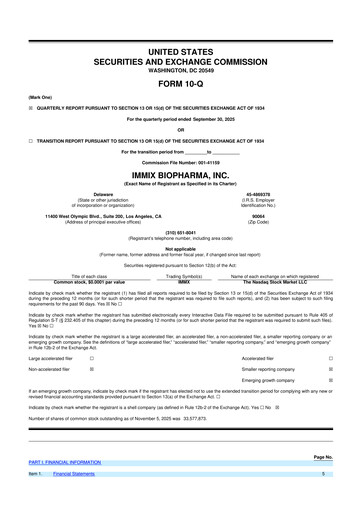 Thumbnail Immix Biopharma 10-Q Quarterly Report FY2025 