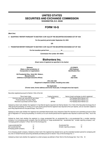Thumbnail Biofrontera 10-Q Quarterly Report FY2025 
