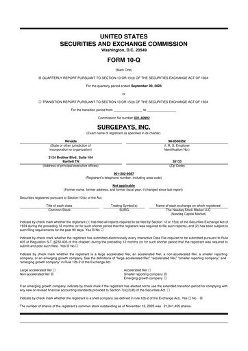 Thumbnail SurgePays 10-Q Quarterly Report FY2025 