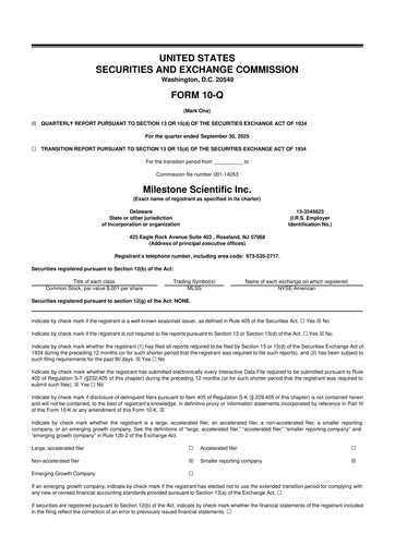 Thumbnail Milestone Scientific 10-Q Quarterly Report FY2025 