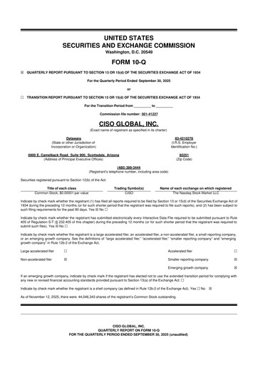 Thumbnail CISO Global 10-Q Quarterly Report FY2025 