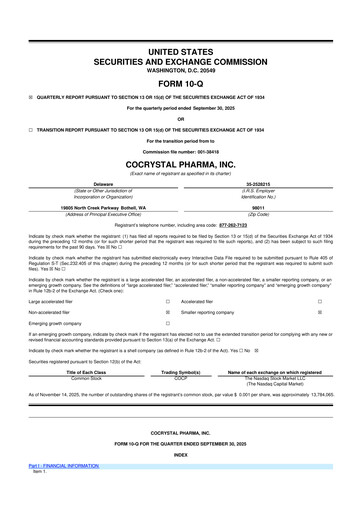Thumbnail Cocrystal Pharma
 10-Q Quarterly Report FY2025 