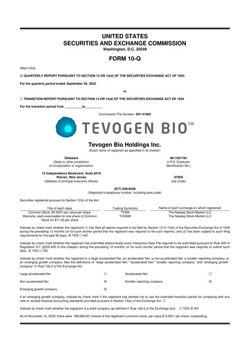 Thumbnail Tevogen Bio 10-Q Quarterly Report FY2025 