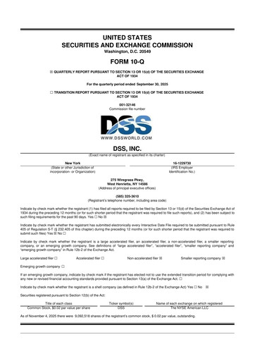 Thumbnail DSS, Inc. (Document Security Systems) 10-Q Quarterly Report FY2025 
