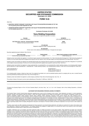 Thumbnail Venu Holding Corporation 10-Q Quarterly Report FY2025 