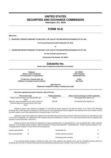 Thumbnail Celularity 10-Q Quarterly Report FY2025 