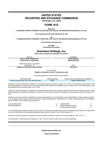 Thumbnail Greenlane Holdings, Inc. 10-Q Quarterly Report FY2025 