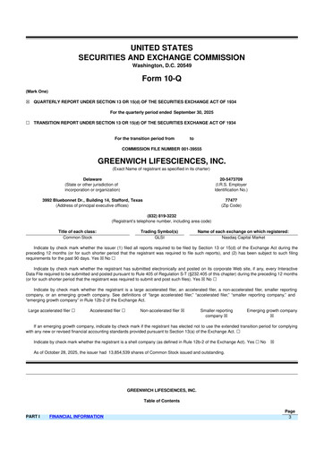 Thumbnail Greenwich LifeSciences 10-Q Quarterly Report FY2025 
