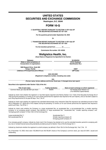 Vorschaubild Wellgistics Health 10-Q Quartalsbericht 2025 